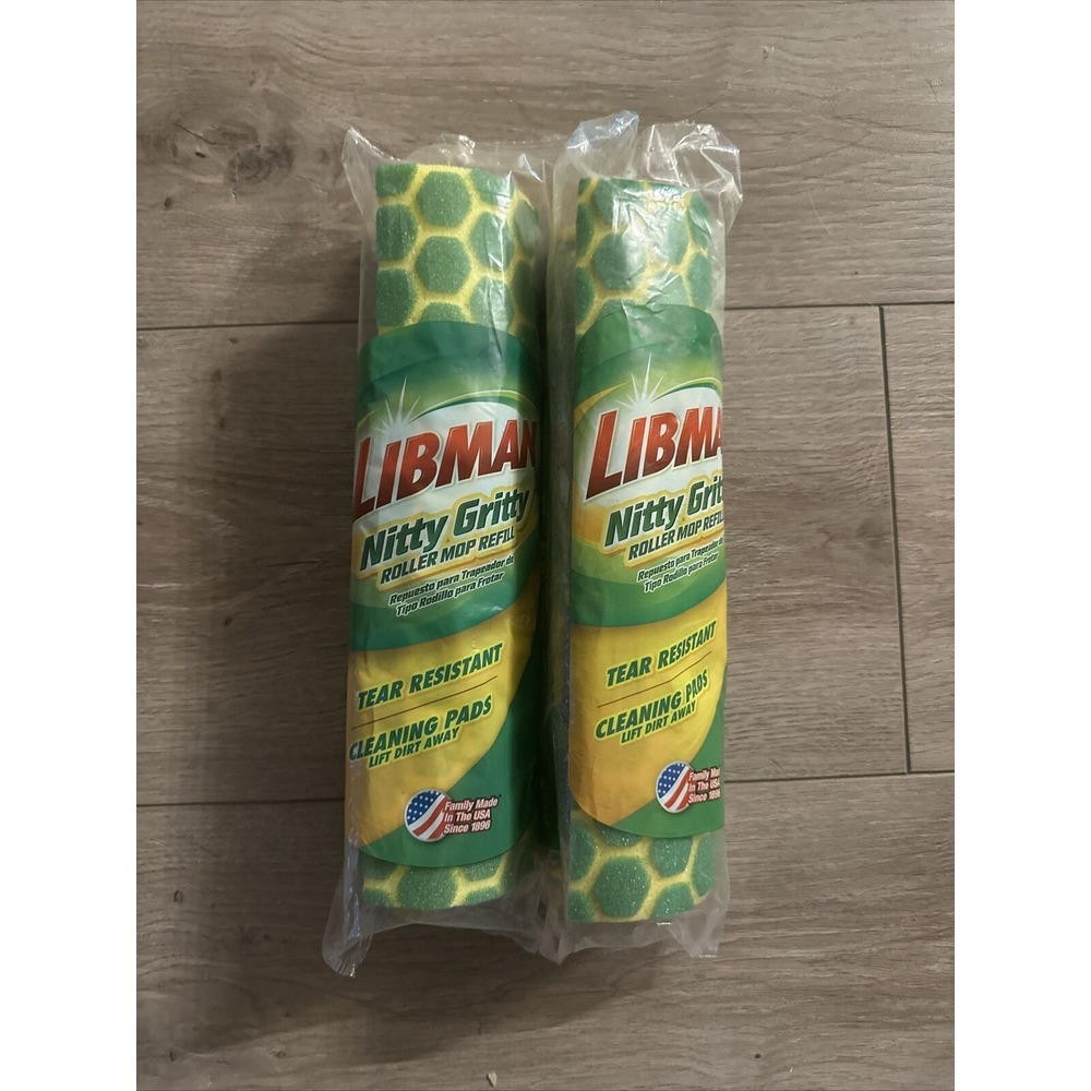 2 Genuine Libman‎ NITTY GRITTY ROLLER MOP REFILL #02011